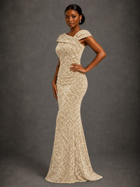 Sequin Off Shoulder Mermaid Prom Dress