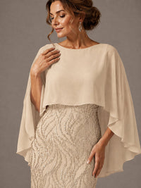 Light Blue Sequin 2 Pieces Mother of the Bride Dress