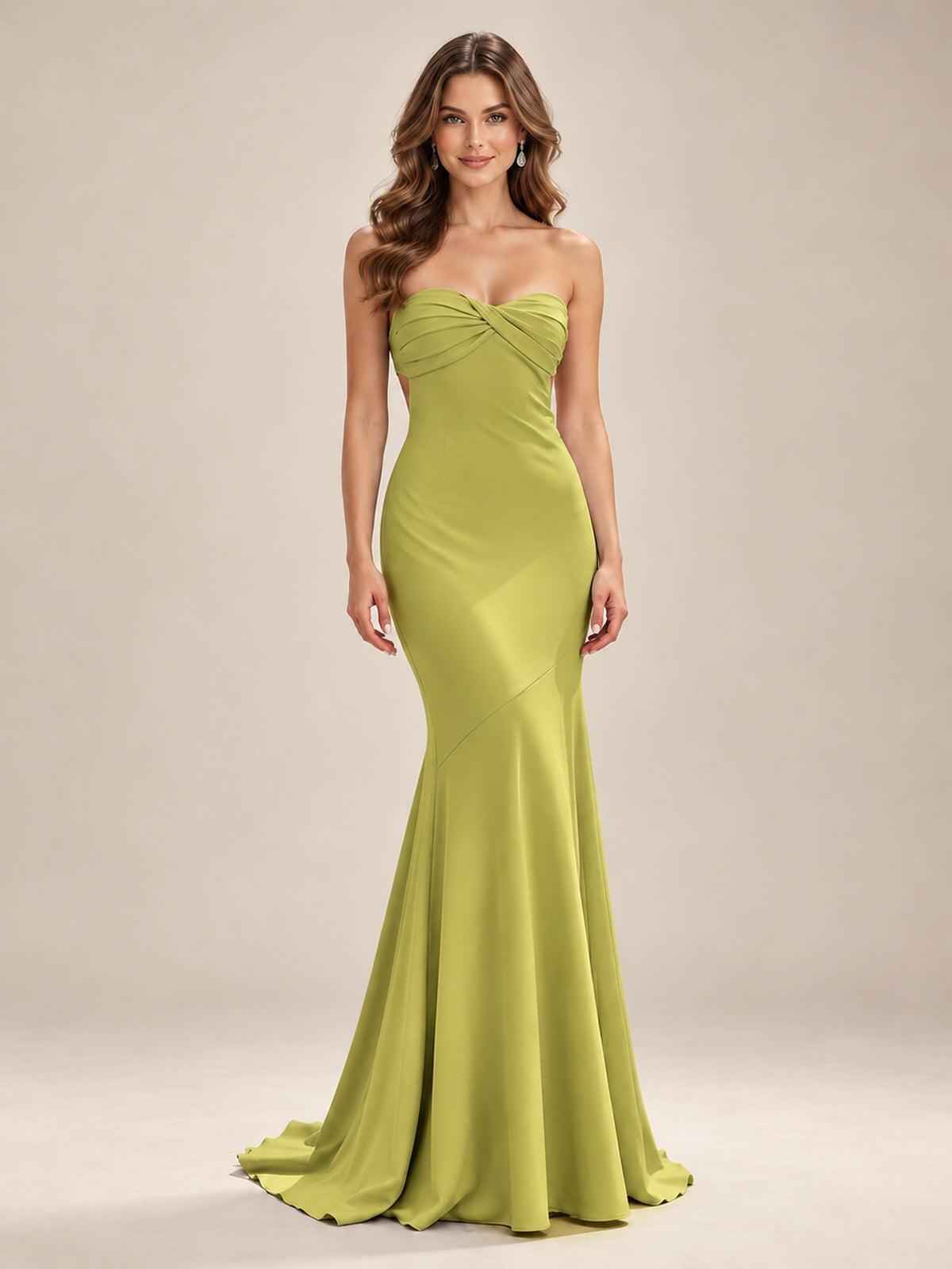 Light Blue Strapless Sweetheart Mermaid Prom Dress with Pleated Bodice