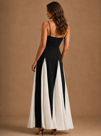 Two-Tone Chiffon Prom Dress with Slit