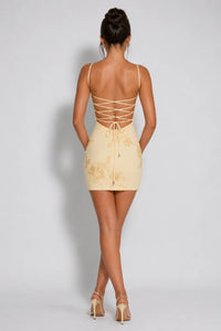 3D Floral Embellished Corset Homecoming Mini Dress
