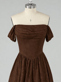 Off Shoulder Jacquard A-Line Maxi Dress