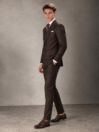 Double Breasted Pinstripe Men's Suit 2 Piece (Jacket & Pants) for Wedding & Formal Prom