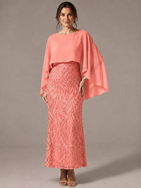 Light Blue Sequin 2 Pieces Mother of the Bride Dress