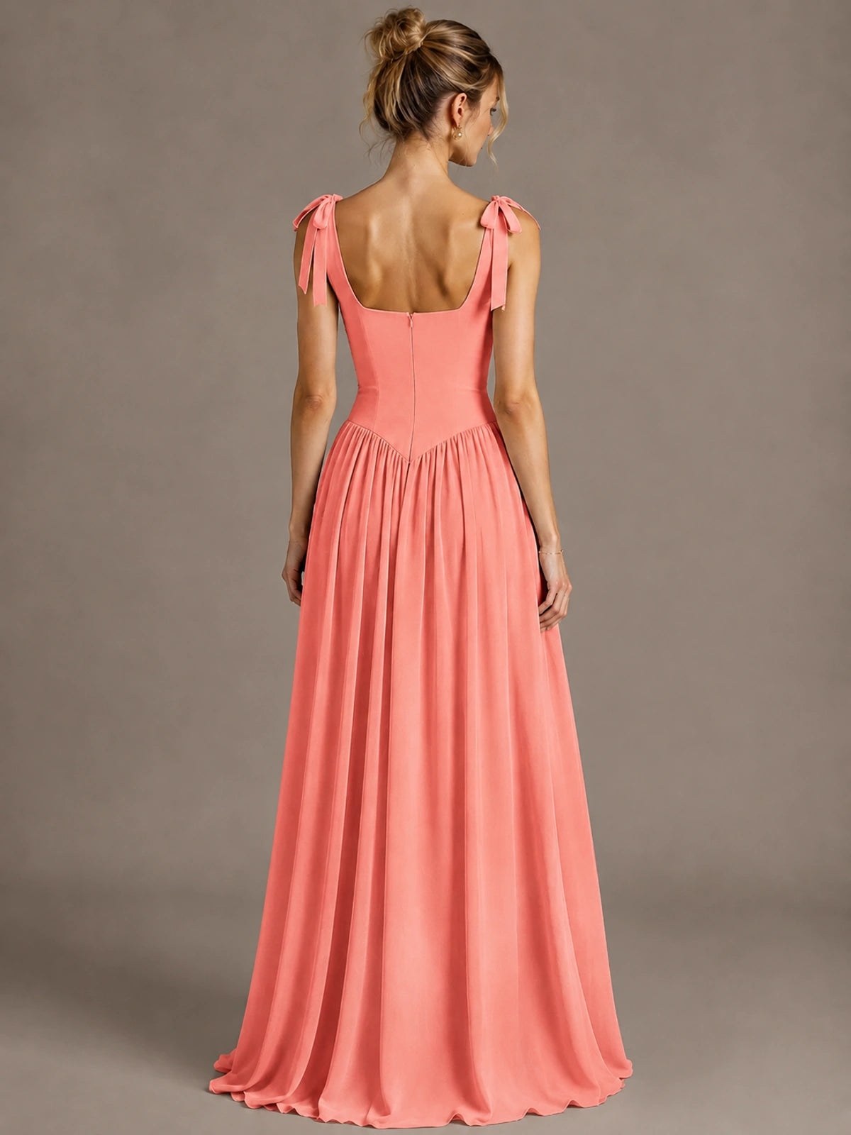 Square Neck A-Line Maxi Dress