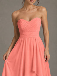 Strapless Ruffle A-Line Maxi Dress