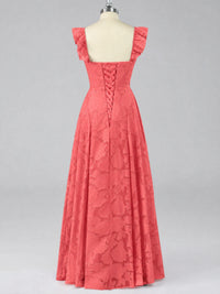 Jacquard Square Neck A-Line Maxi Dress