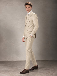 Double Breasted Pinstripe Men's Suit 2 Piece (Jacket & Pants) for Wedding & Formal Prom