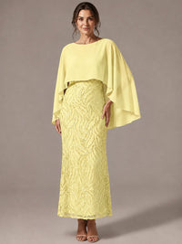 Light Blue Sequin 2 Pieces Mother of the Bride Dress