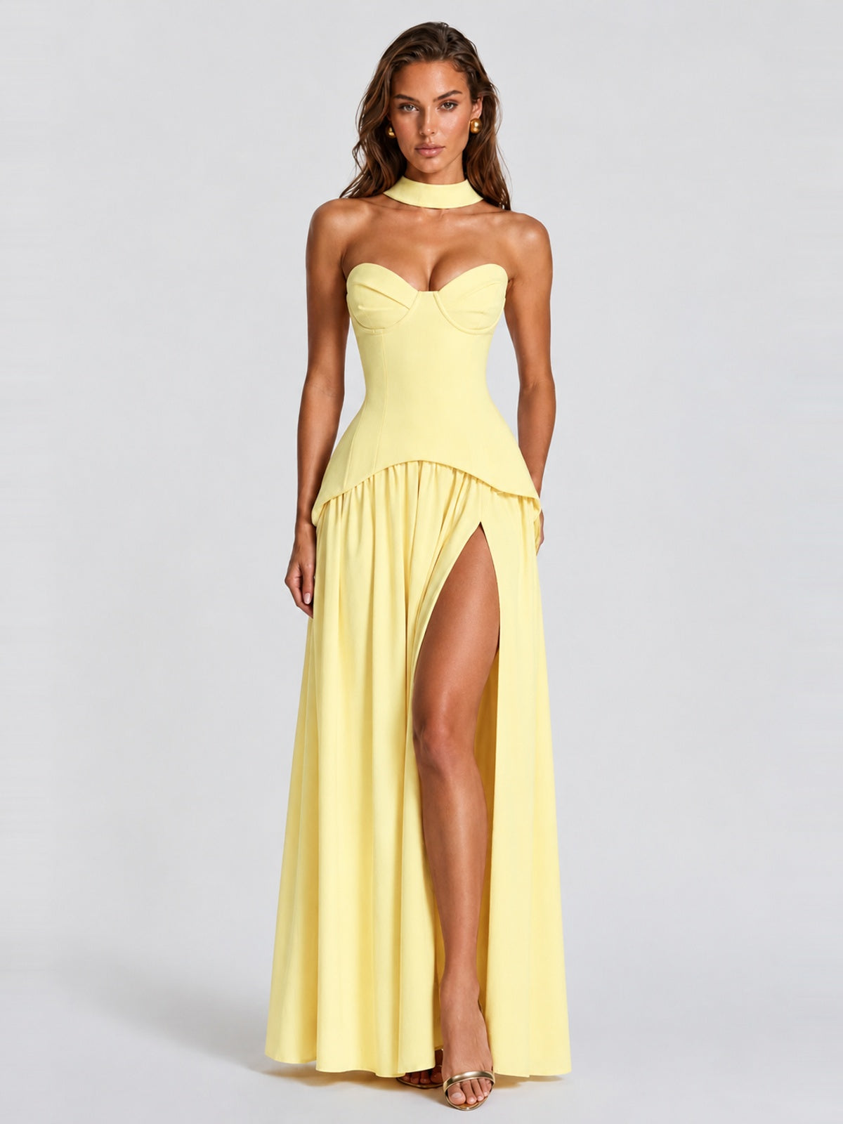 Strapless Sweetheart High Slit Prom & Formal Dress