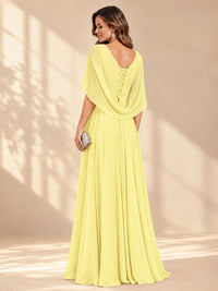 Ruched V Neck Mother of The Bride Dresses with Shawls Appliques and Cap Sleeves