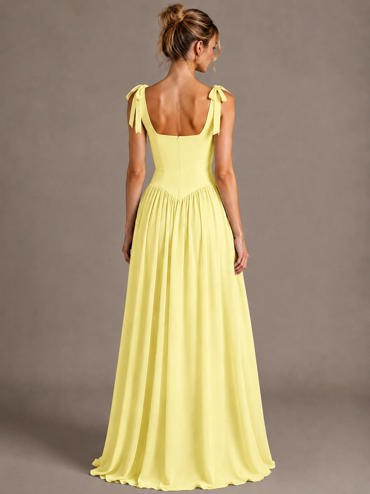 Square Neck A-Line Maxi Dress