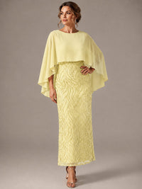 Light Blue Sequin 2 Pieces Mother of the Bride Dress