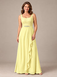 Blush Pink A-Line Mother of the Bride Dress with Lace Jacket and Ruffles