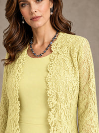 2-Piece Chiffon Mother of the Bride Dress with Lace Jacket