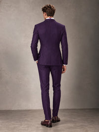 Double Breasted Pinstripe Men's Suit 2 Piece (Jacket & Pants) for Wedding & Formal Prom