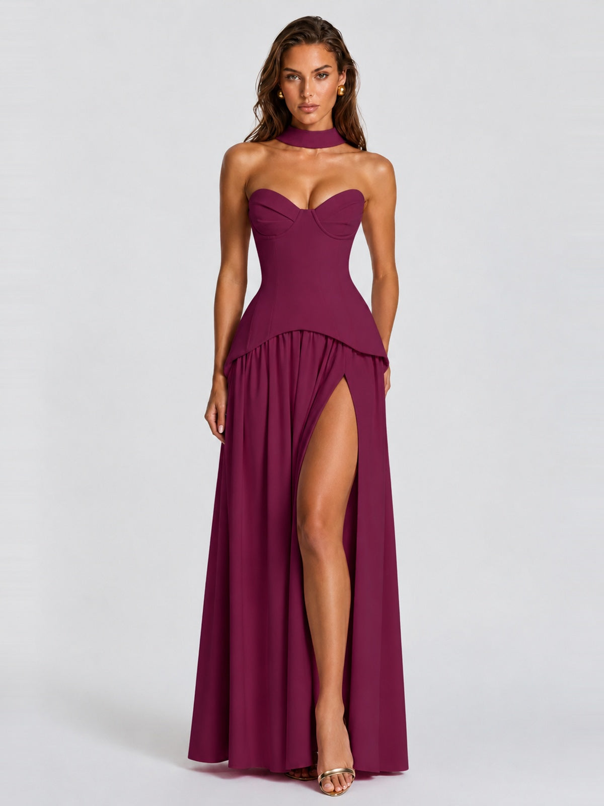 Strapless Sweetheart High Slit Prom & Formal Dress