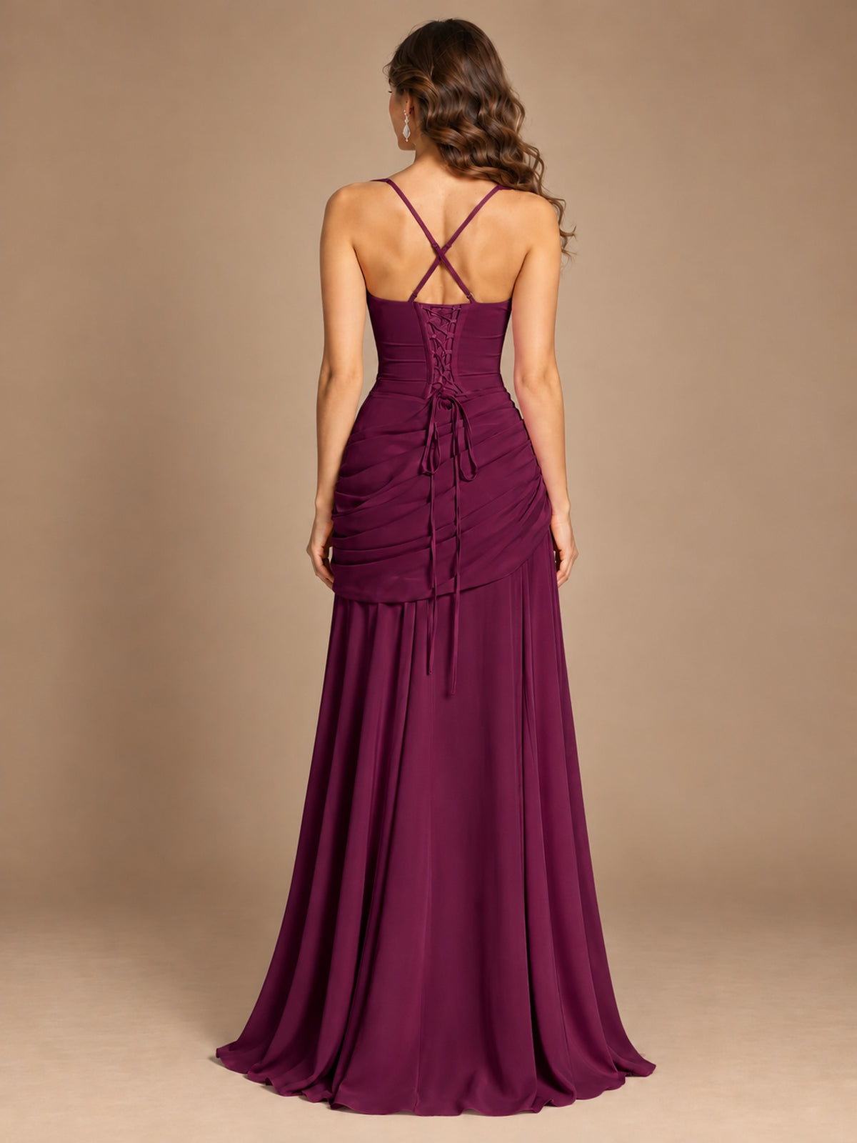 Butter Yellow Square Neck Ruched A-Line Prom Dress