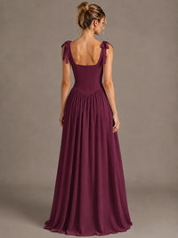 Square Neck A-Line Maxi Dress