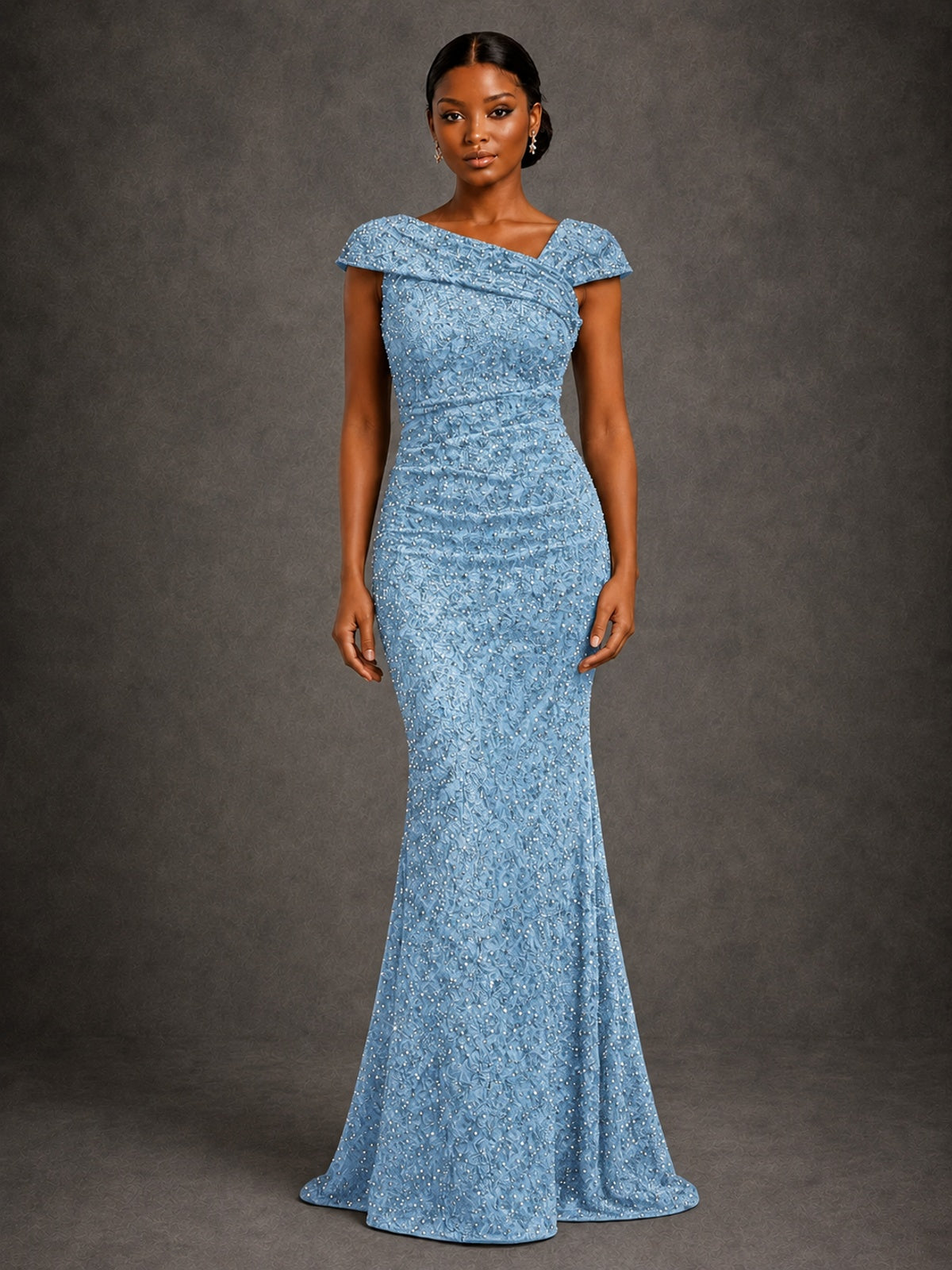 Sequin Off Shoulder Mermaid Prom Dress