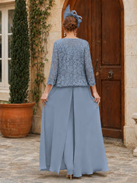 Elegant 3-Piece Chiffon Mother of the Bride Pantsuit with Floral Applique Jacket