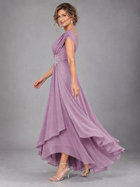 Cap Sleeve Chiffon A-Line Mother of the Bride Dress