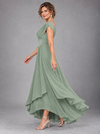 Cap Sleeve Chiffon A-Line Mother of the Bride Dress