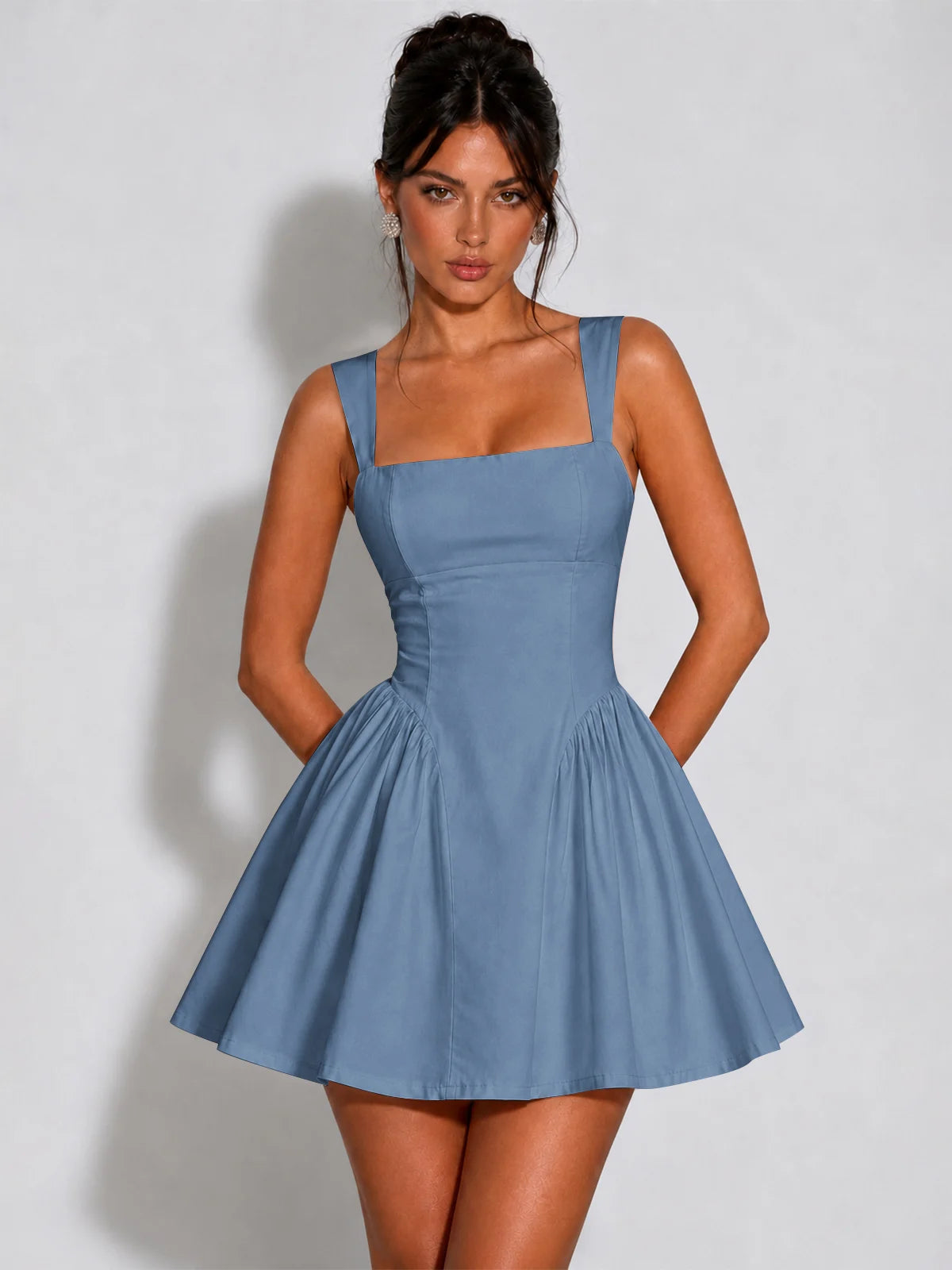 Square Neck A-Line Homecoming Dresses