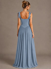 Square Neck A-Line Maxi Dress