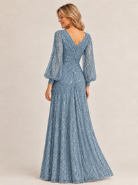 Sparkle Sequin Mother of The Bride Dresses with Long Sleeves