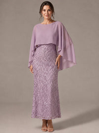 Light Blue Sequin 2 Pieces Mother of the Bride Dress