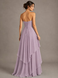 Strapless Ruffle A-Line Maxi Dress
