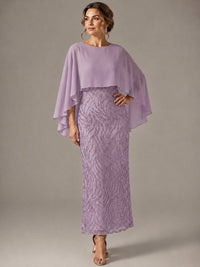 Light Blue Sequin 2 Pieces Mother of the Bride Dress