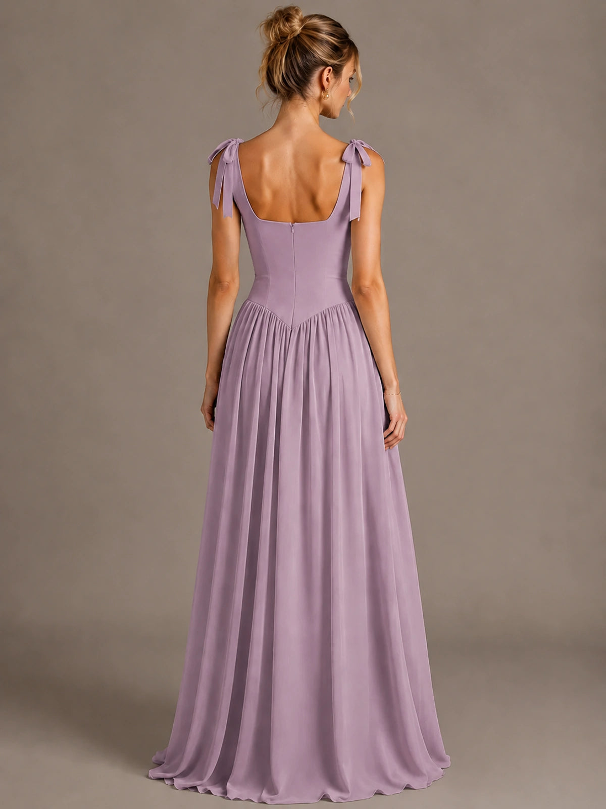 Square Neck A-Line Maxi Dress