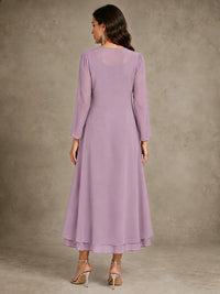 Sequin Chiffon Mother of the Bride Dress with Jacket