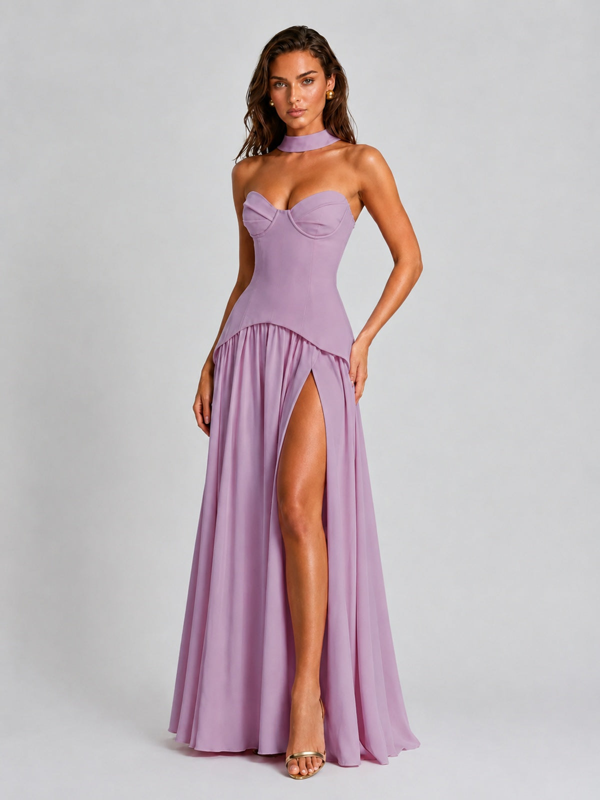 Strapless Sweetheart High Slit Prom & Formal Dress