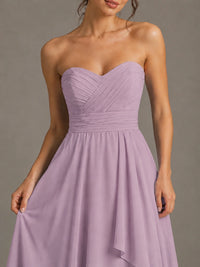 Strapless Ruffle A-Line Maxi Dress