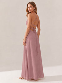 JOVELLEE Yellow Sweetheart Ruched Bust Chiffon Maxi Dress