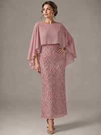 Light Blue Sequin 2 Pieces Mother of the Bride Dress