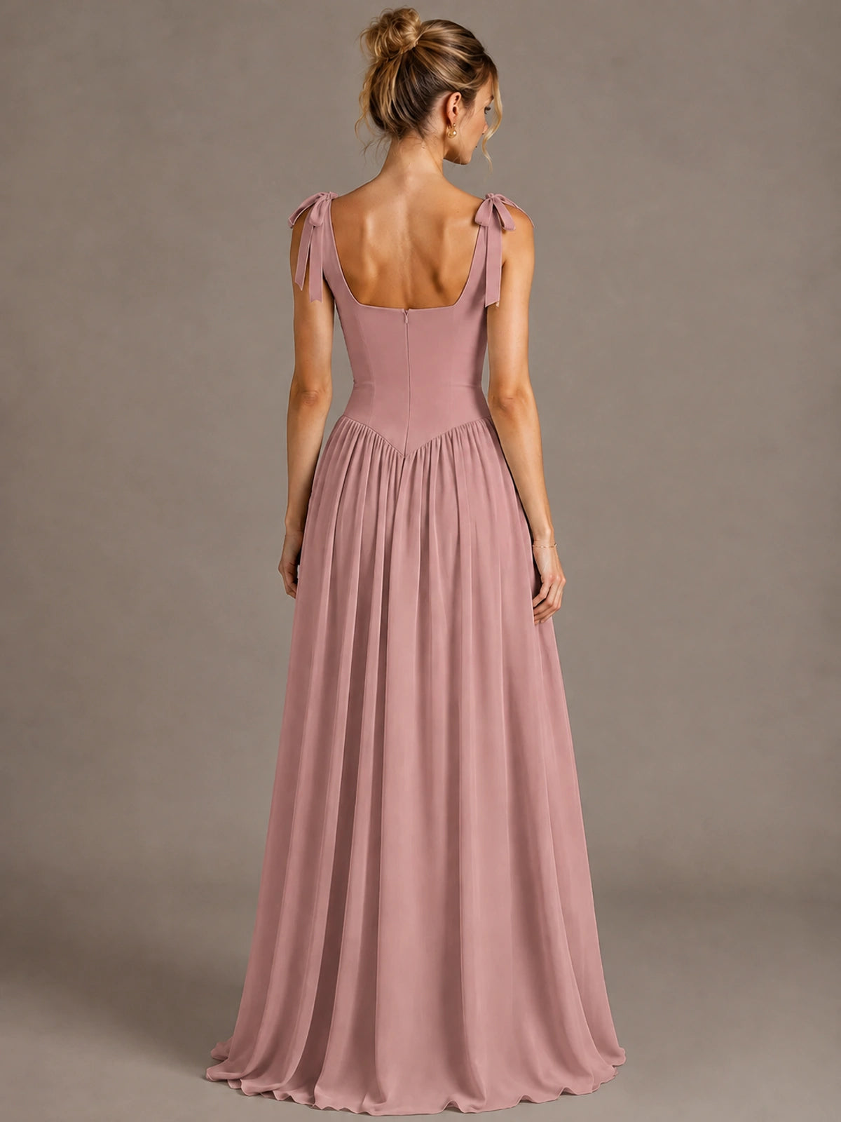 Square Neck A-Line Maxi Dress