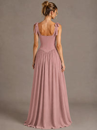 Square Neck A-Line Maxi Dress