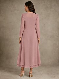 Sequin Chiffon Mother of the Bride Dress with Jacket