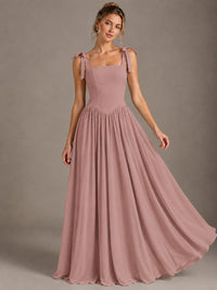 Square Neck A-Line Maxi Dress