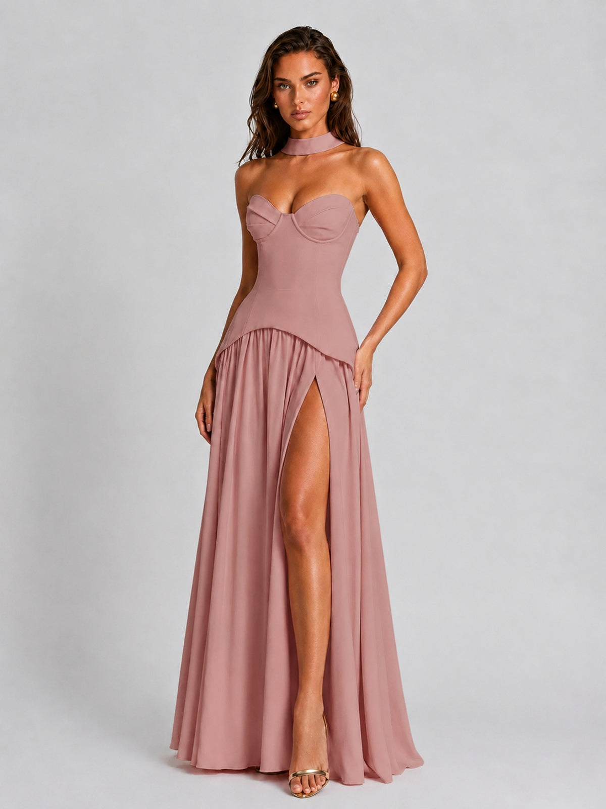 Strapless Sweetheart High Slit Prom & Formal Dress