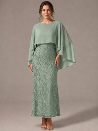 Light Blue Sequin 2 Pieces Mother of the Bride Dress