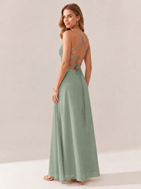 JOVELLEE Yellow Sweetheart Ruched Bust Chiffon Maxi Dress