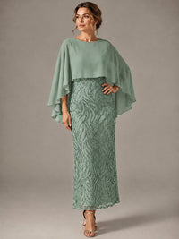 Light Blue Sequin 2 Pieces Mother of the Bride Dress