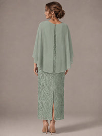 Light Blue Sequin 2 Pieces Mother of the Bride Dress