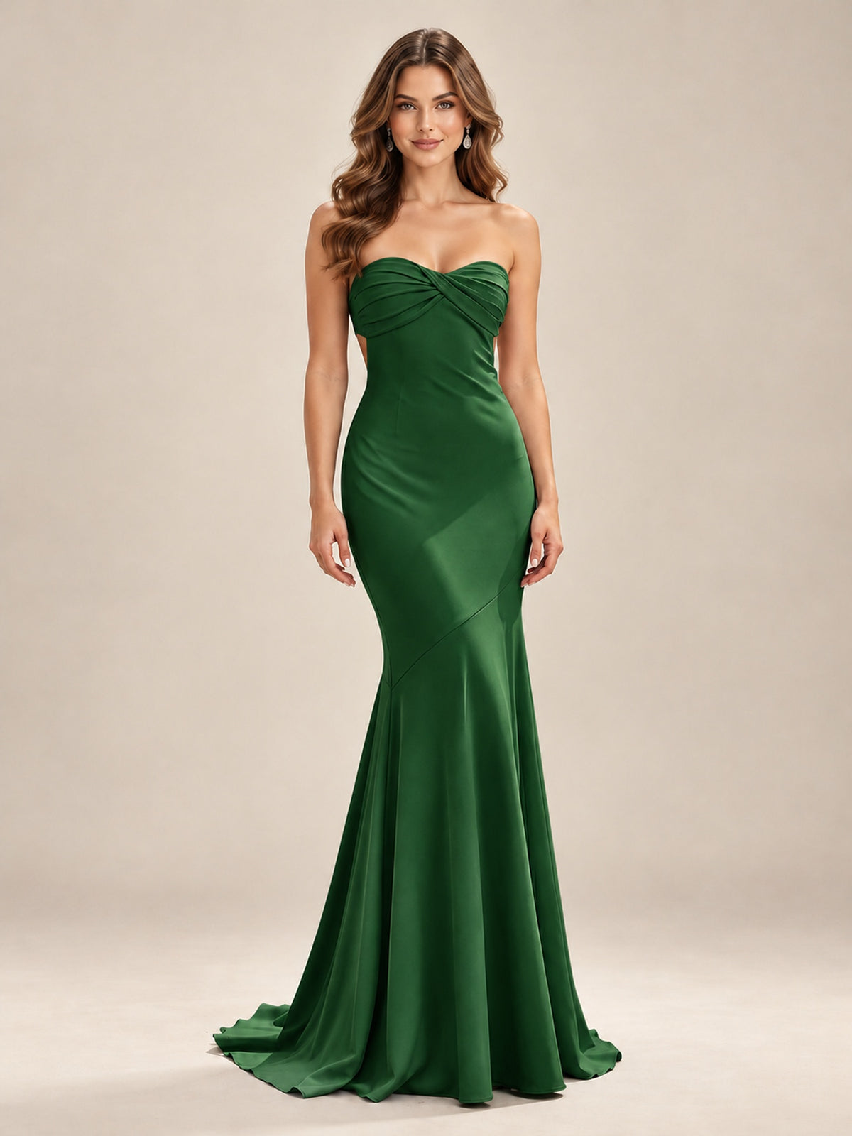 Light Blue Strapless Sweetheart Mermaid Prom Dress with Pleated Bodice