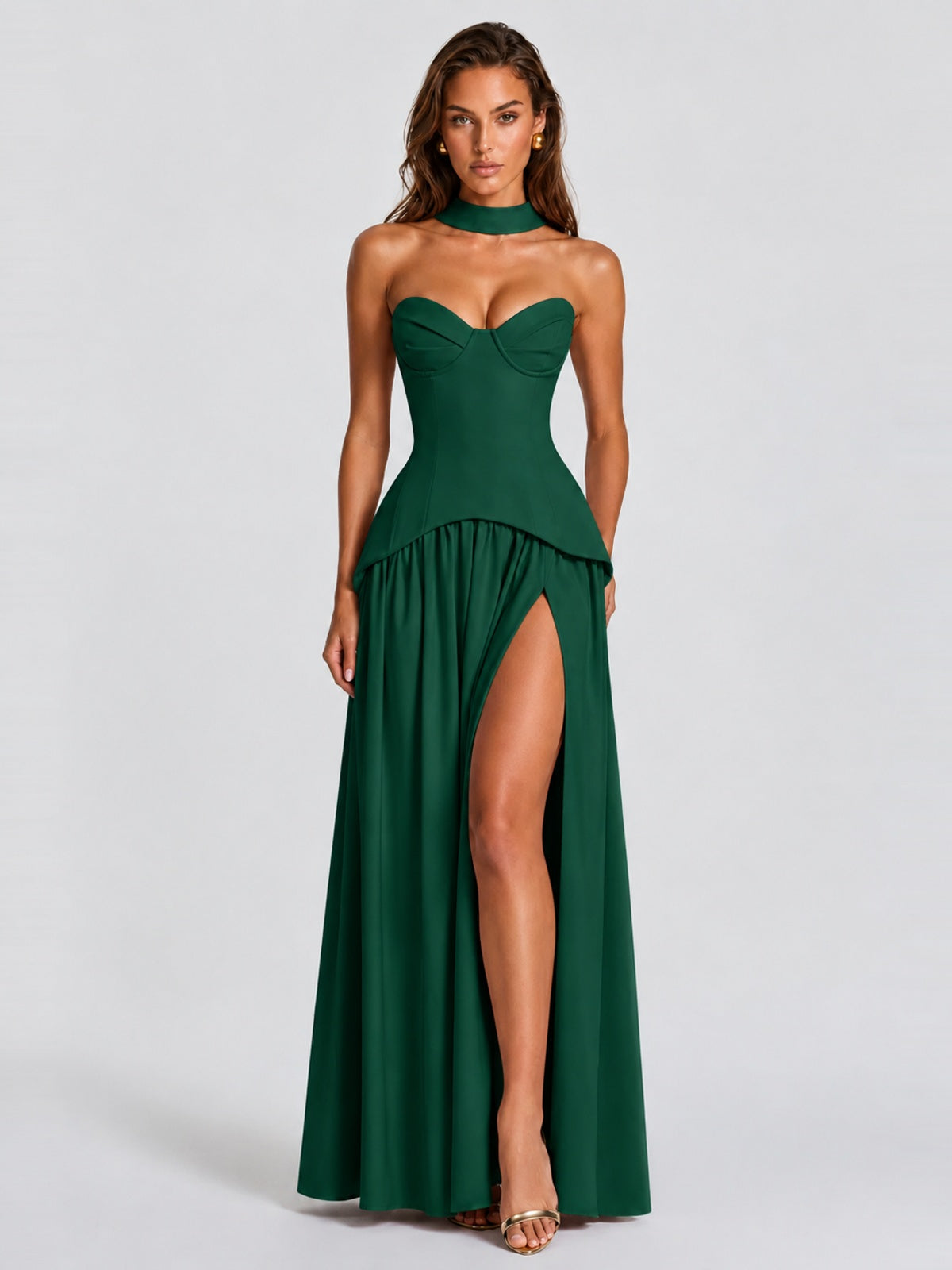 Strapless Sweetheart High Slit Prom & Formal Dress
